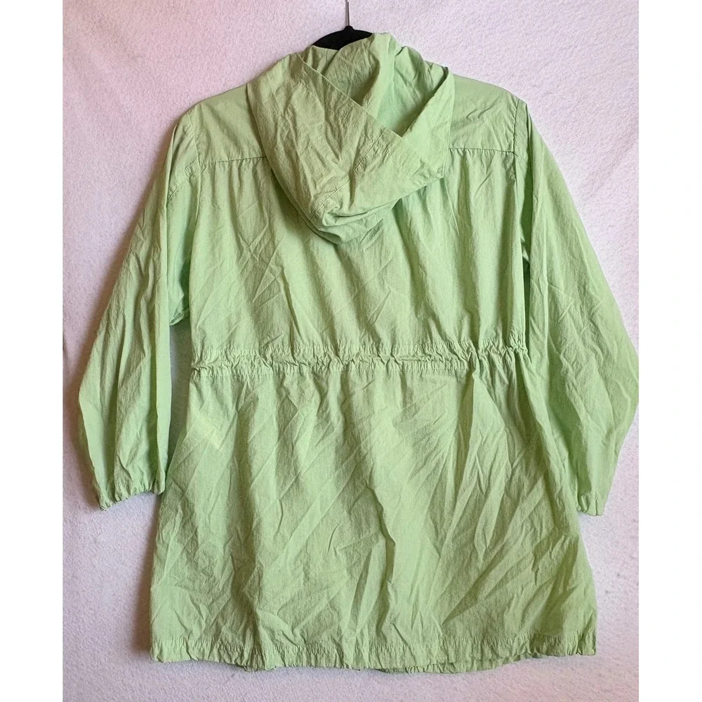 Zara Kids Mint Green Lightweight Hooded Utility Jacket Windbreaker Size 9-10 NWT